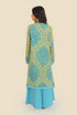Coat in cotton voile with asymmetric hemline